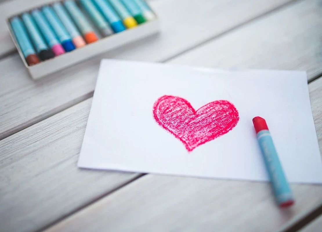 drawing with a heart