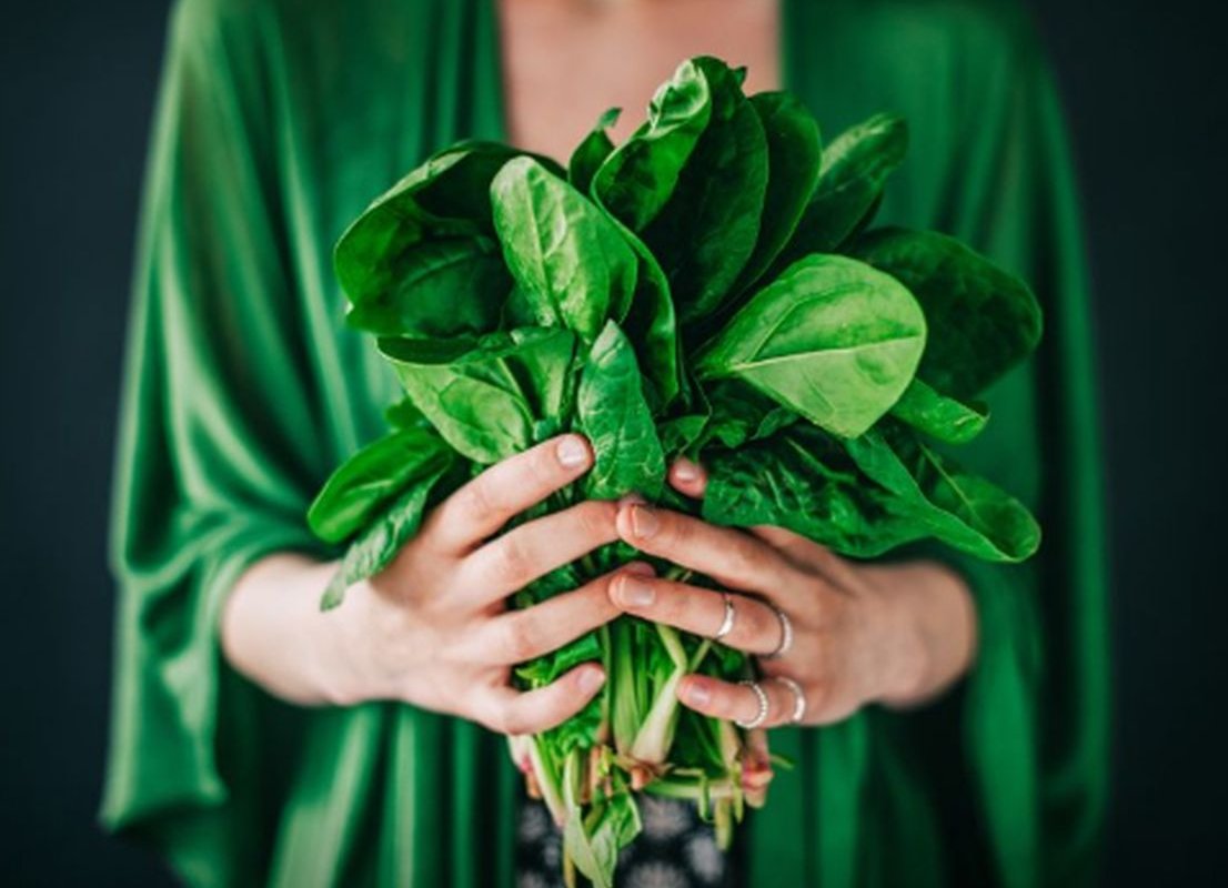 bunch of greens in the hands