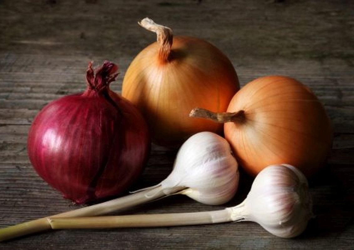 onion and garlic