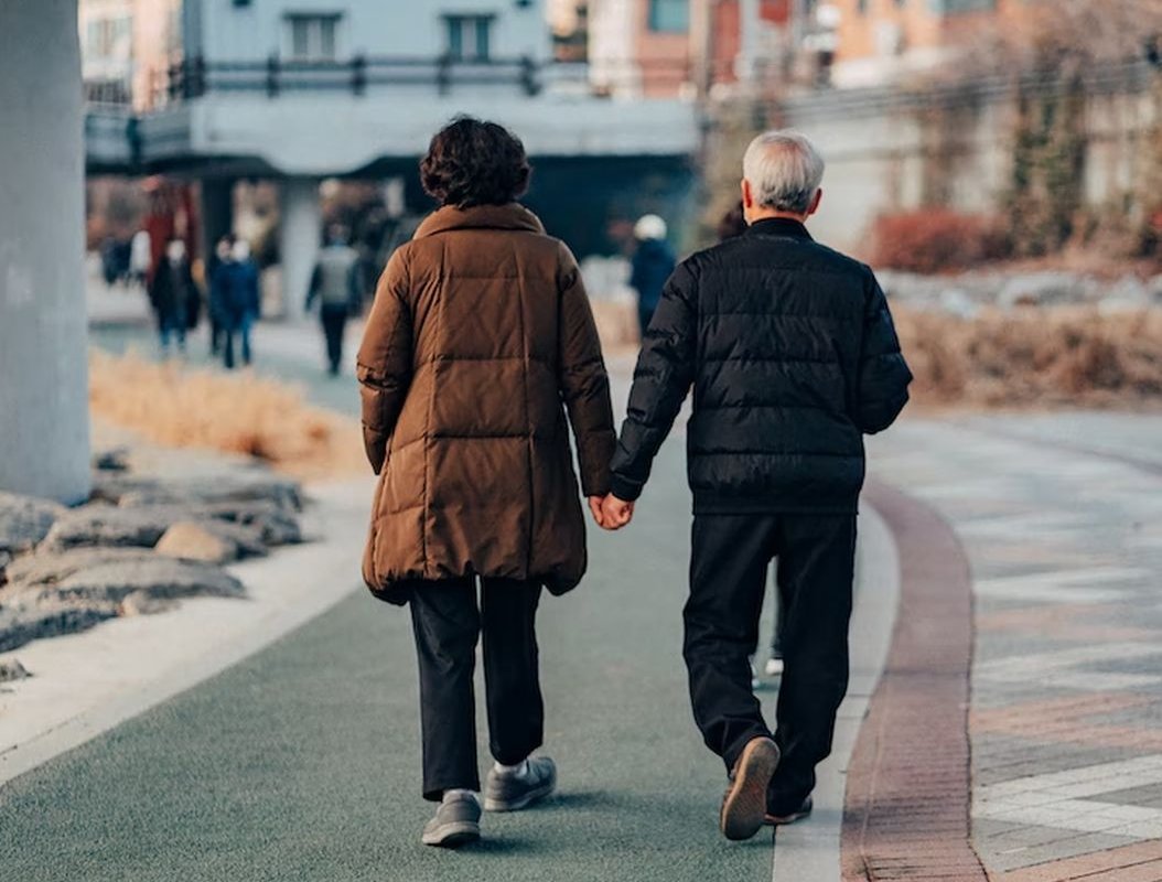 couple on a walk