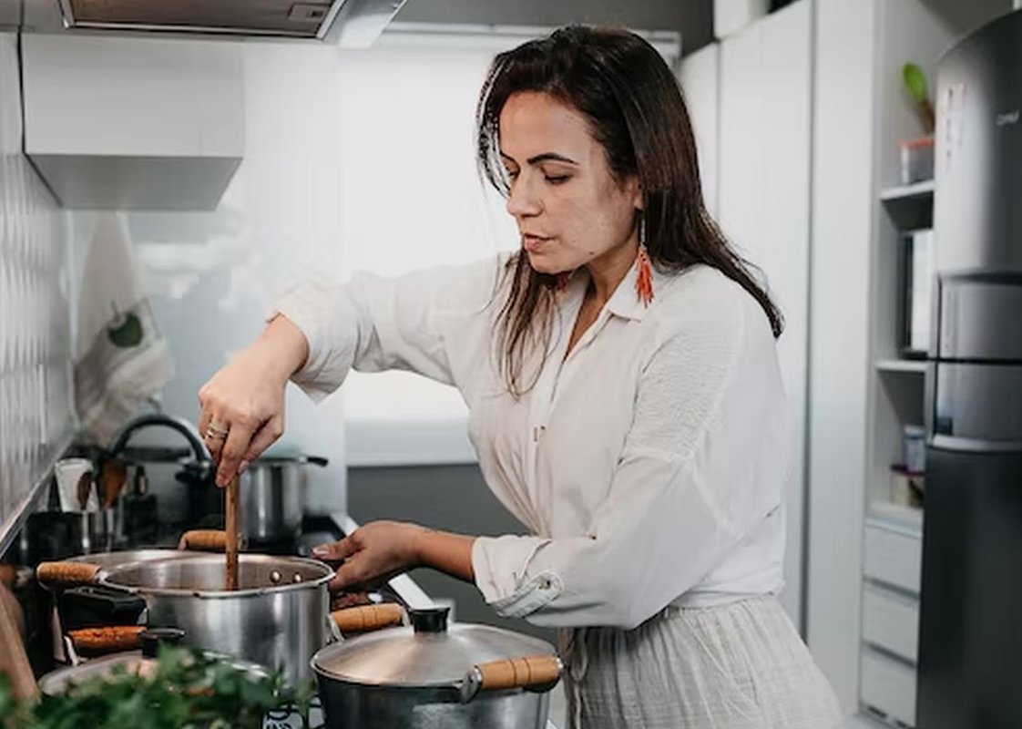 woman cooking