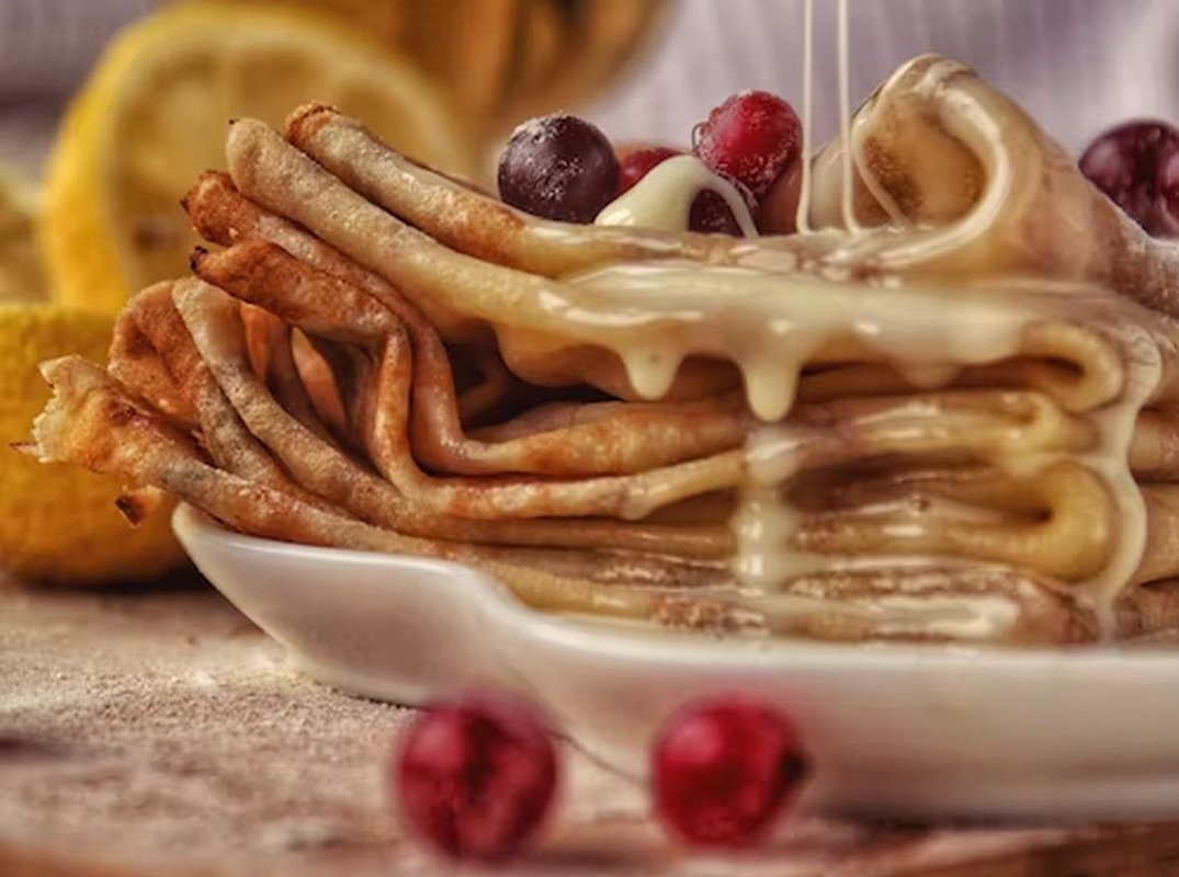 pancakes with condensed milk