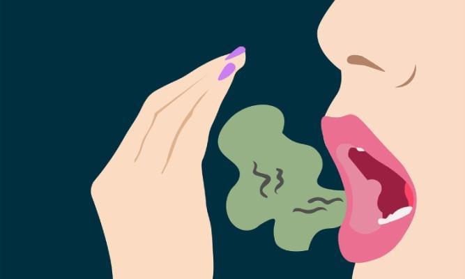 A compound of bacteria that causes bad breath